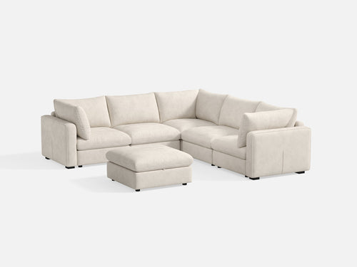 LINSY HOME RUBIK V 4 Seats with Corner & Ottoman - S500-01X-5121-1-US-SPF-Sofa-0