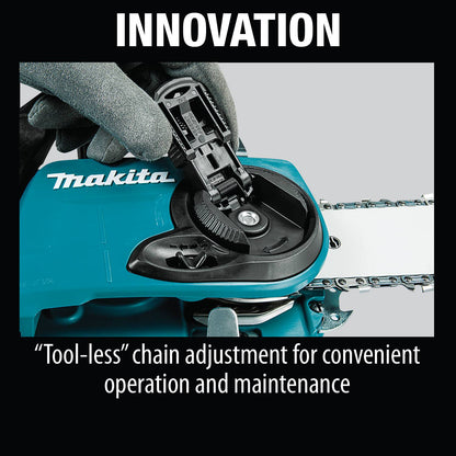 Makita 18V LXT Brushless 16" Chain Saw Kit, 4 ea. BL1850B battery, dual port charger (5.0Ah) - XCU04PT1