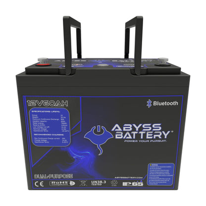 Abyss Battery 12V 60Ah Dual Purpose Lithium Marine Battery - AB-12V60-BT