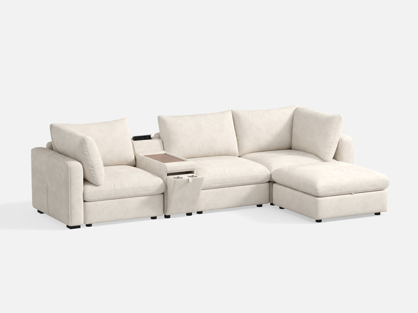 LINSY HOME RUBIK V 3 Seats with Ottoman & Console - S500-01X-3120-1F1