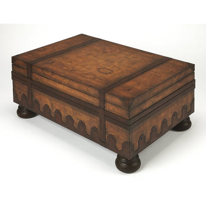 Butler Specialty Company Vasco Old World Map Trunk Table, Light Brown  - 576070