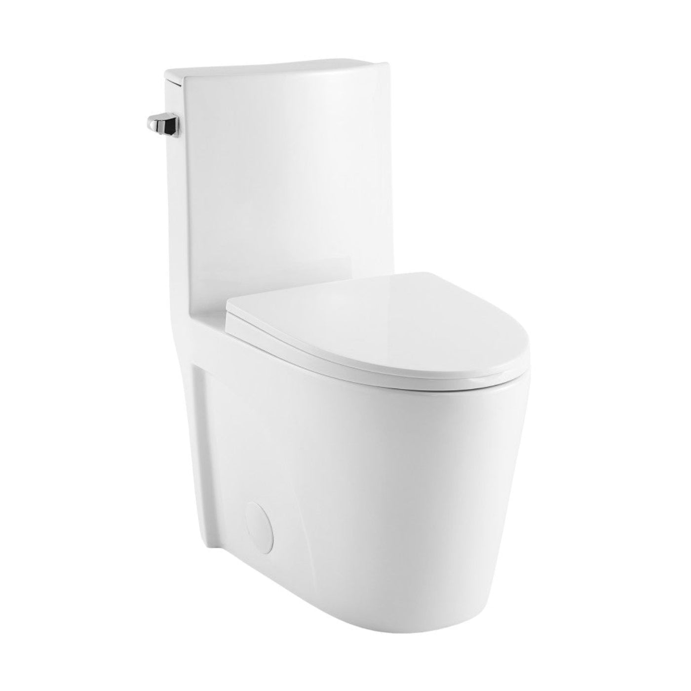 Swiss Madison St. Tropez One-Piece 10" Rough-in 1.28 GPF Left-Hand Vortex Flush Elongated Toilet in Matte White - SM-1T0803MW