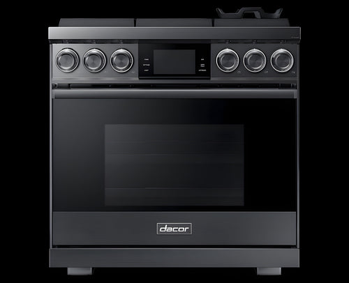 DACOR 36" Pro Gas Range, Graphite Stainless Steel, Natural Gas - DOP36M96GLM-KT