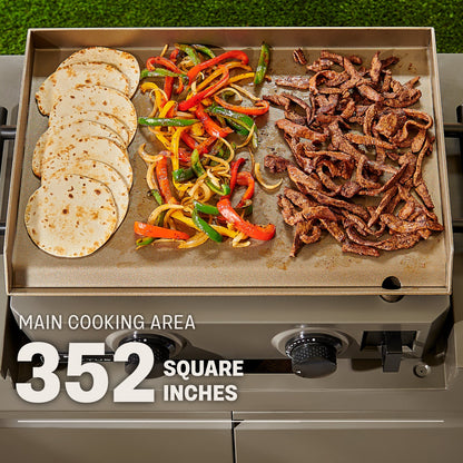 TYTUS Modular Grilling Collection 4-Burner Gas Grill, Charcoal Grill with Cart and Gas Griddle with Cart - TDT-BUN-010