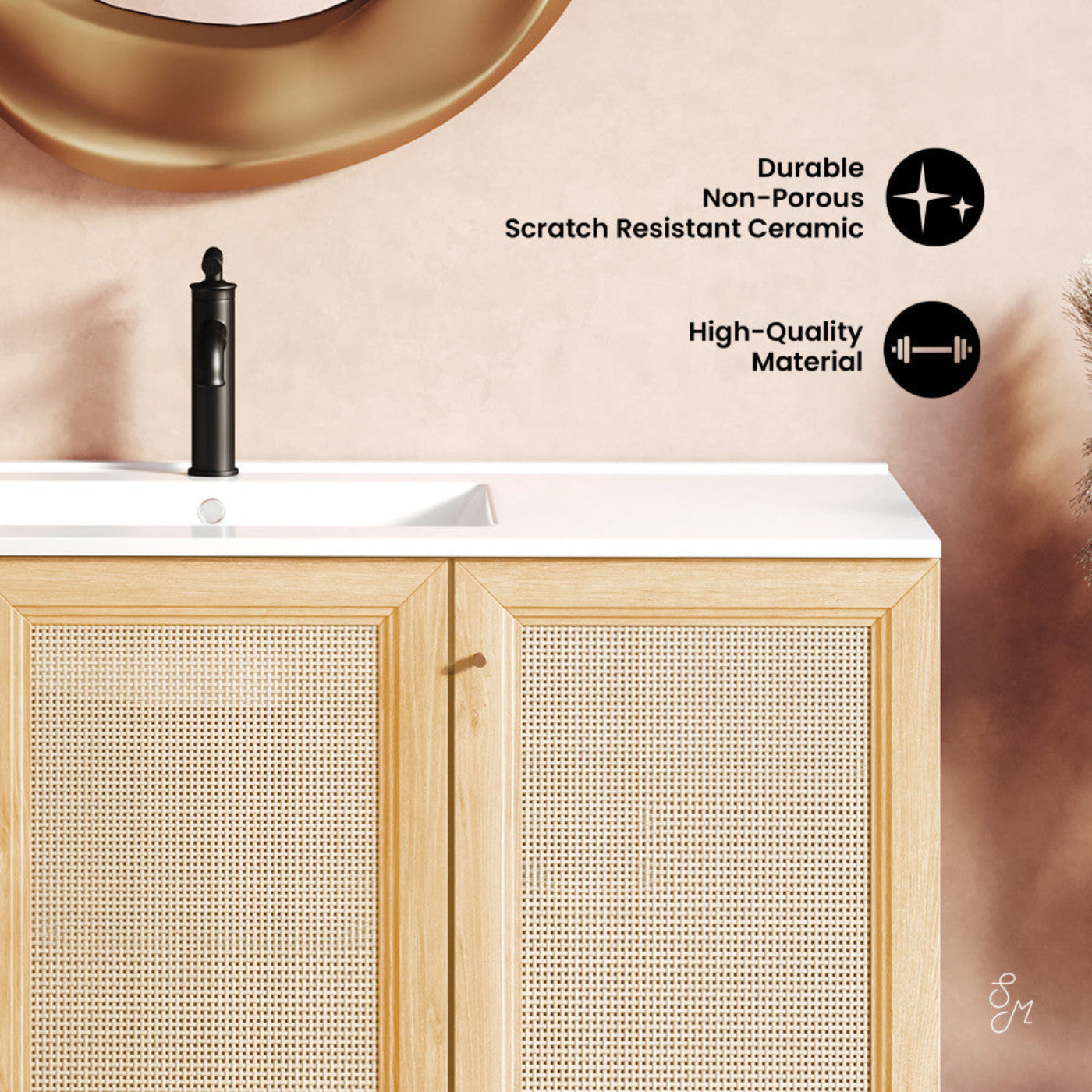 Swiss Madison Classe 48" Wall-Mounted Bathroom Vanity in Natural Oak - SM-BV2807NO