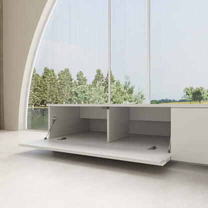 VIVIDSTORM Bundle-Projector&Screen&2025 New VIVIDSTORM Motorised Laser TV Cabinet Barcelona Mark III - VC22BC100B-VSDSTUST100H