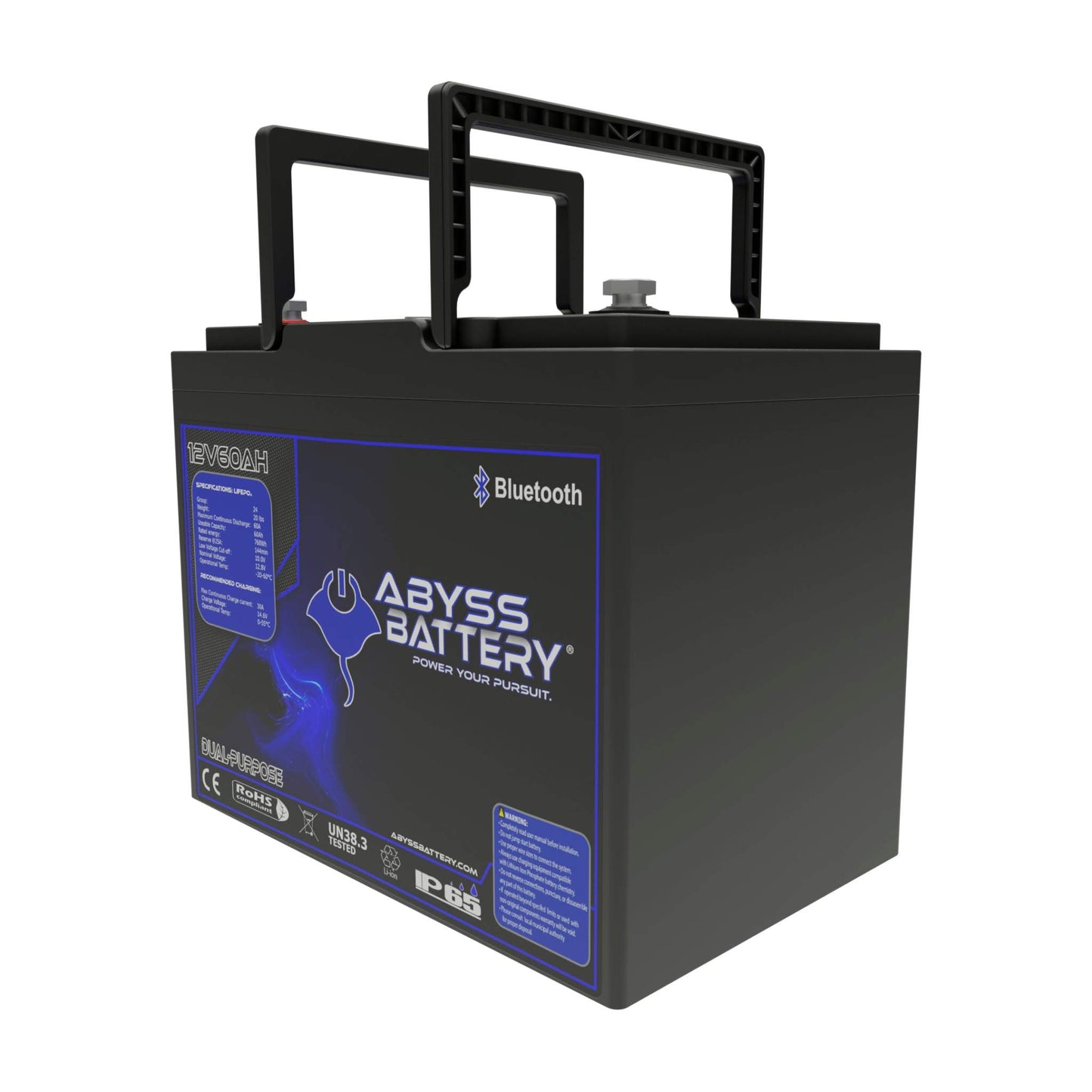 Abyss Battery 12V 60Ah Dual Purpose Lithium Marine Battery - AB-12V60-BT