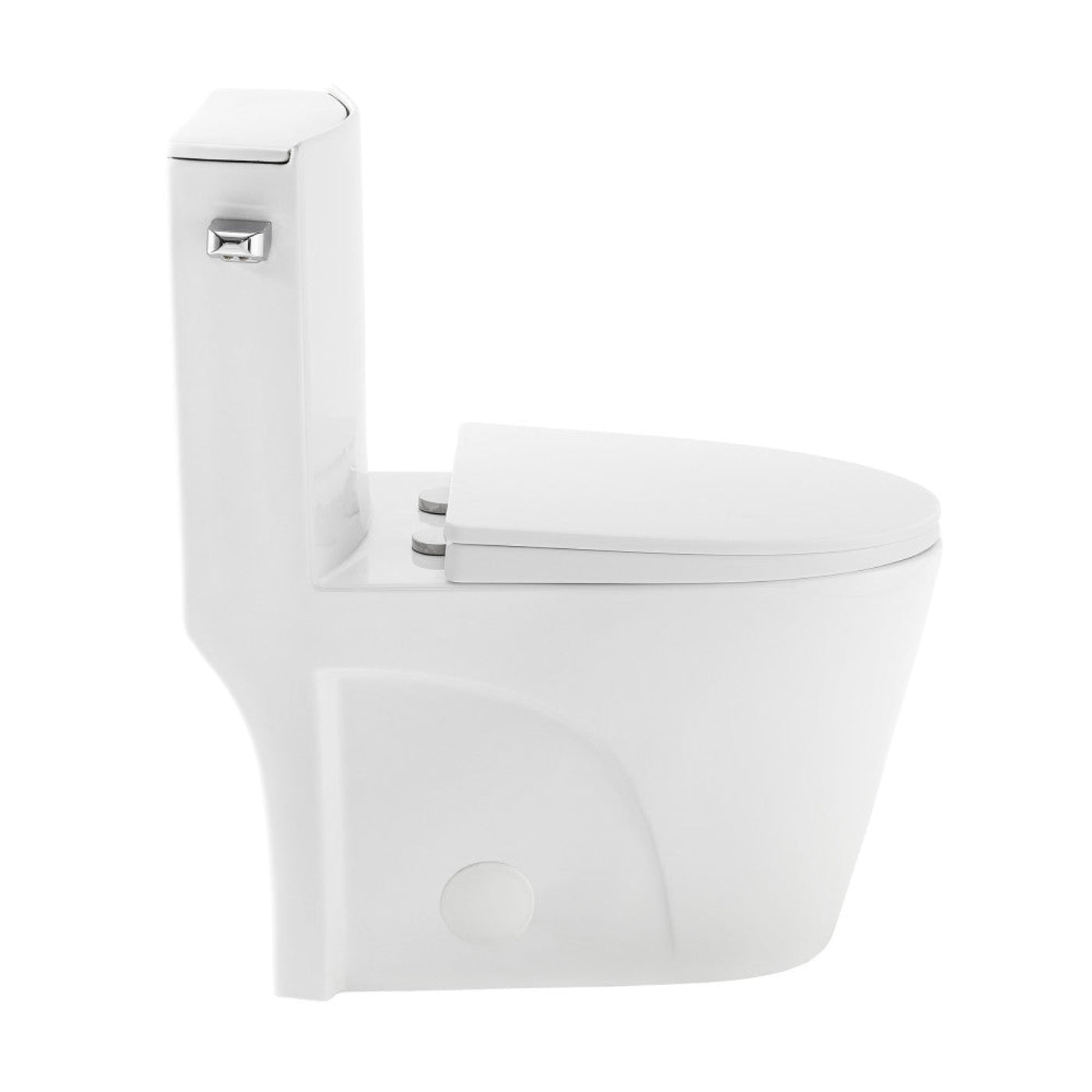 Swiss Madison St. Tropez One-Piece 10" Rough-in 1.28 GPF Left-Hand Vortex Flush Elongated Toilet in Matte White - SM-1T0803MW