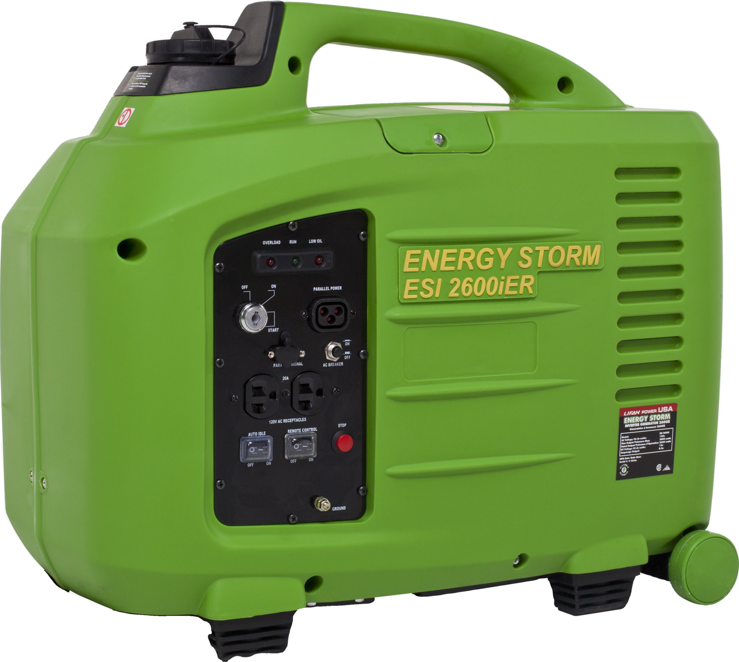 Lifan 2600W/2800W Generator Gas Inverter Remote Start Manufacturer RFB - ESI2600iER-RFB