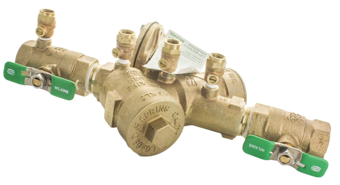 Zurn Wilkins 1-975XL2 1-inch RPZ Backflow Preventer, Lead-Free Bronze FNPT - 1-975XL2