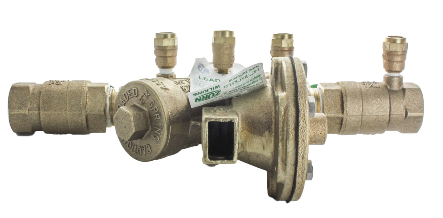 Zurn Wilkins 1-975XL2 1-inch RPZ Backflow Preventer, Lead-Free Bronze FNPT - 1-975XL2