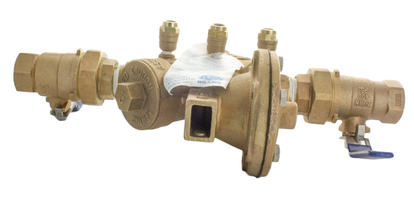 Zurn  Wilkins 975XLU 1" Reduced-Pressure Backflow Preventer w/Unions - 1-975XLU