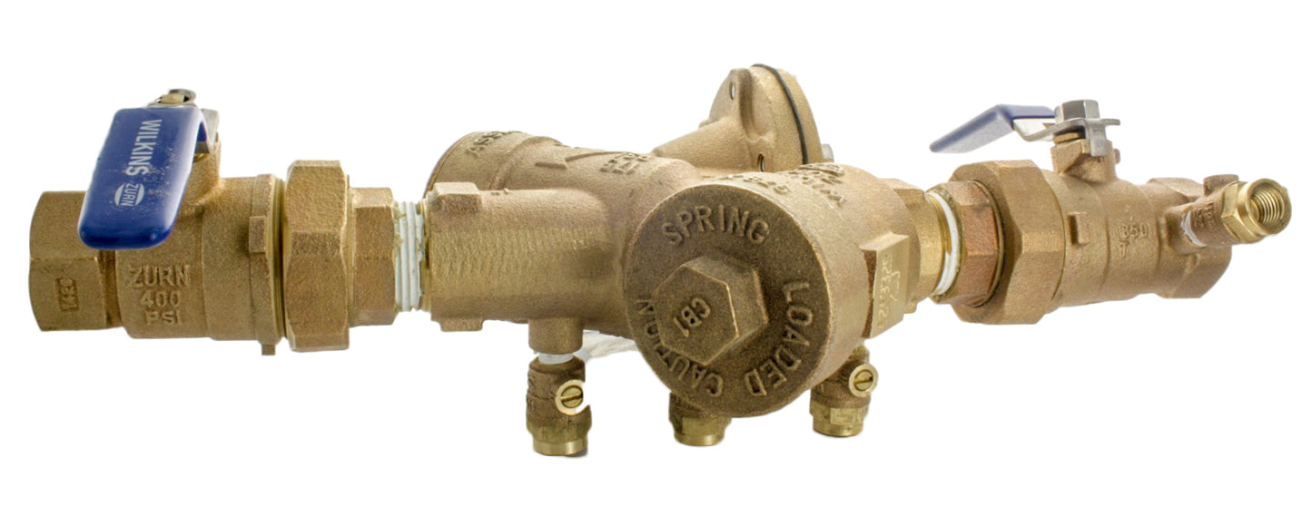 Zurn  Wilkins 975XLU 1" Reduced-Pressure Backflow Preventer w/Unions - 1-975XLU