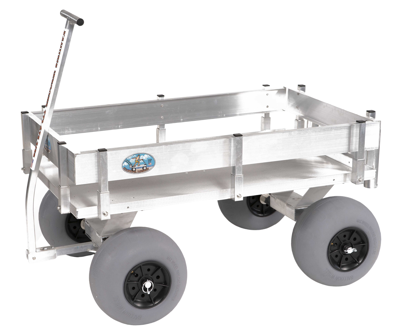 Alumacart Big Kahuna Rust Resistant Large Beach and Fishing Wagon with Rod Holders New - ALUM115