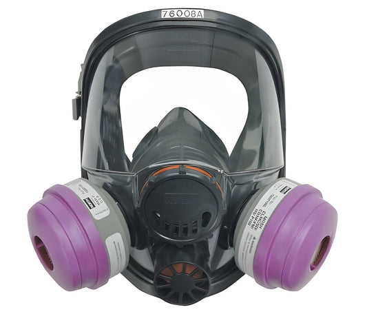 Grainger Honeywell North 7600 - Reusable Respirator Industrial Full Face Adjustable Head Strap Small Gray / Lavender - 5AC56