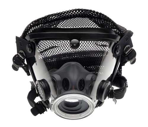 Grainger AV-2000 - Reusable Respirator Industrial Full Face Adjustable Head Strap Large Black - 35T206