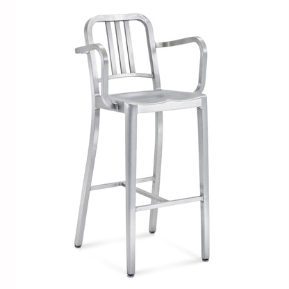 Emeco 1006 Navy Barstool With Arms - 1006 30A