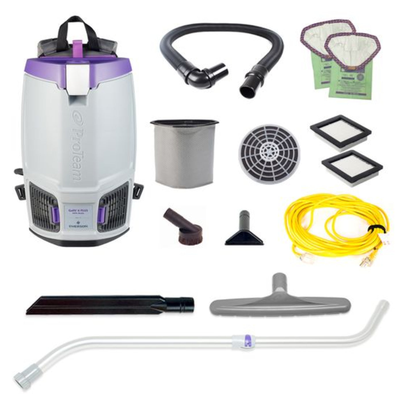 Proteam Gofit 6QT Plus, Backpack Vacuum, 12.9lbs, Electric, With Tools, HEPA, - 107737