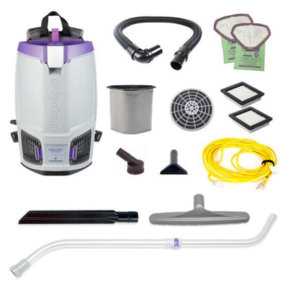 Proteam Gofit 6QT Plus, Backpack Vacuum, 12.9lbs, Electric, With Tools, HEPA, - 107737