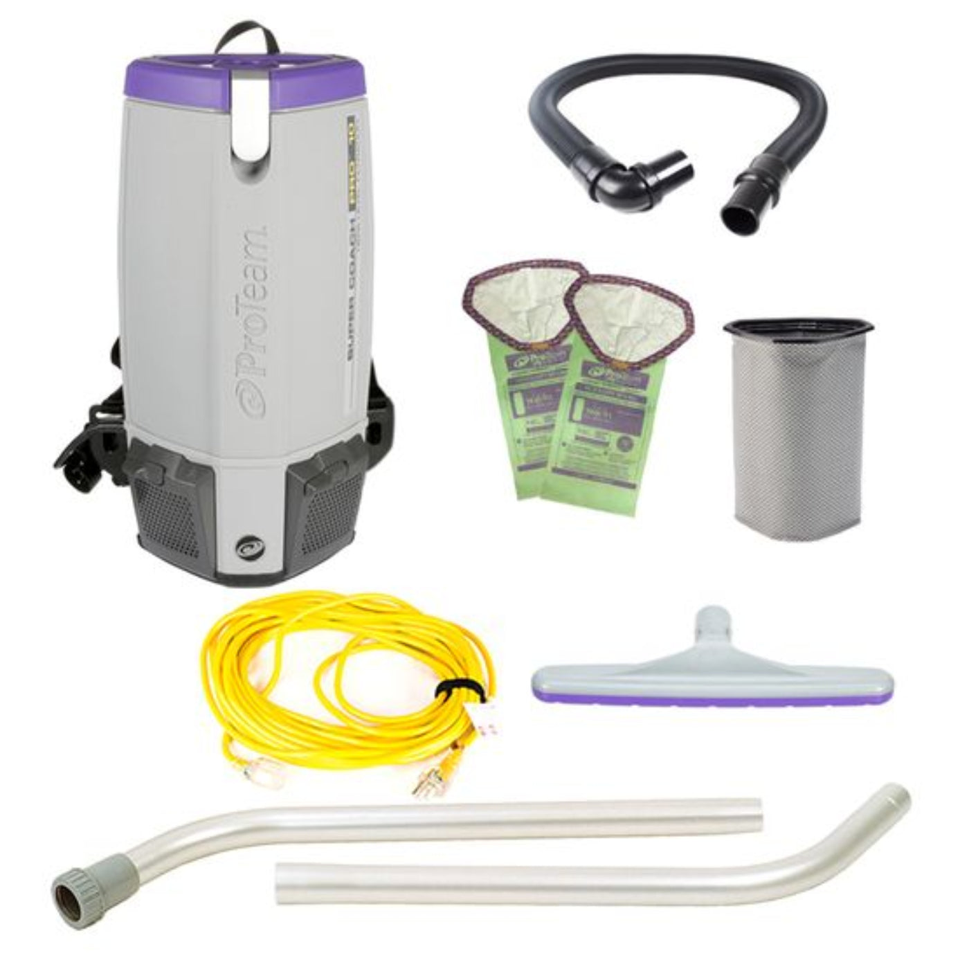 Proteam Supercoach Pro 10QT, Backpack Vacuum, 12lbs, Electric, With Tools, HEPA, - 107744