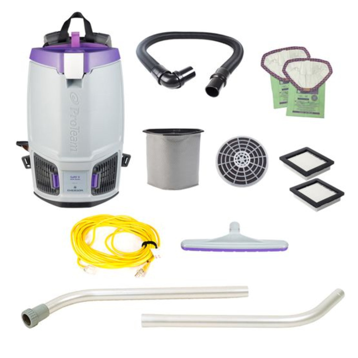 Proteam Gofit 6QT, Backpack Vacuum, 12.9lbs, Electric, With Tools, HEPA, - 107749