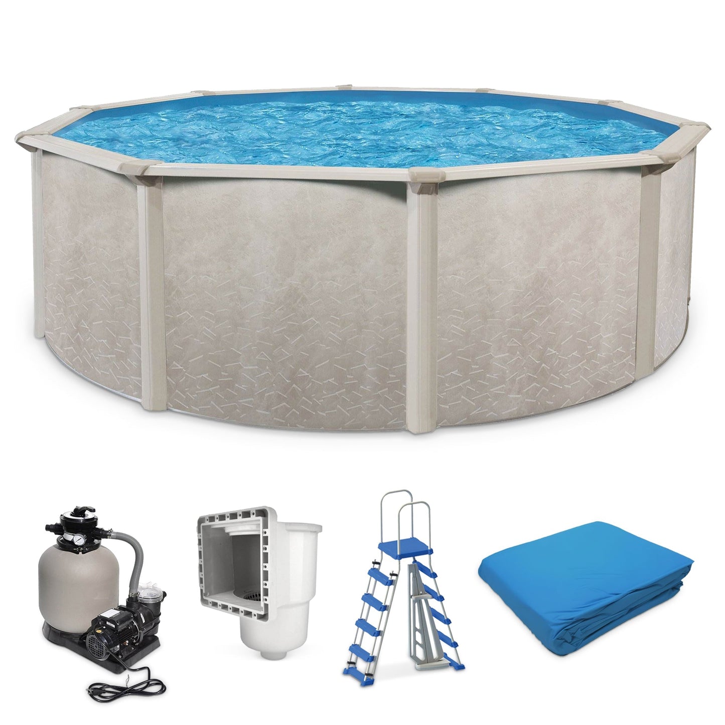 Aquarian Phoenix 21 Ft x 52 In Above Ground Pool w/ Pump, Ladder, & Accessories - 108863