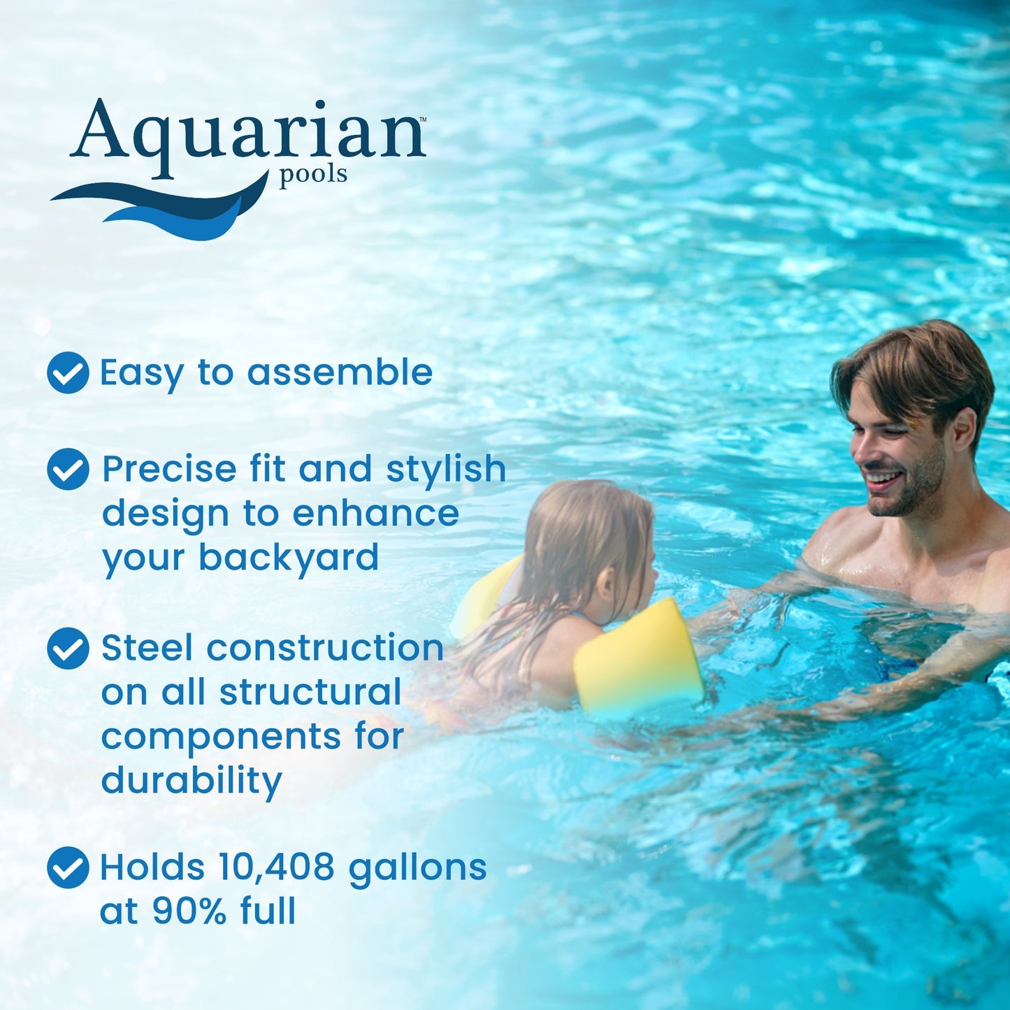 Aquarian Phoenix 21 Ft x 52 In Above Ground Pool w/ Pump, Ladder, & Accessories - 108863