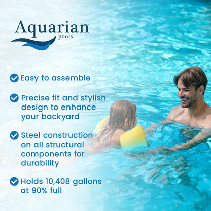 Aquarian Phoenix 21 Ft x 52 In Above Ground Pool w/ Pump, Ladder, & Accessories - 108863
