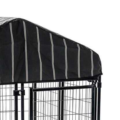 Lucky Dog 4' x 4' x 4.5' Covered Wire Dog Fence Kennel Pet Play Pen (2 Pack) - 108876