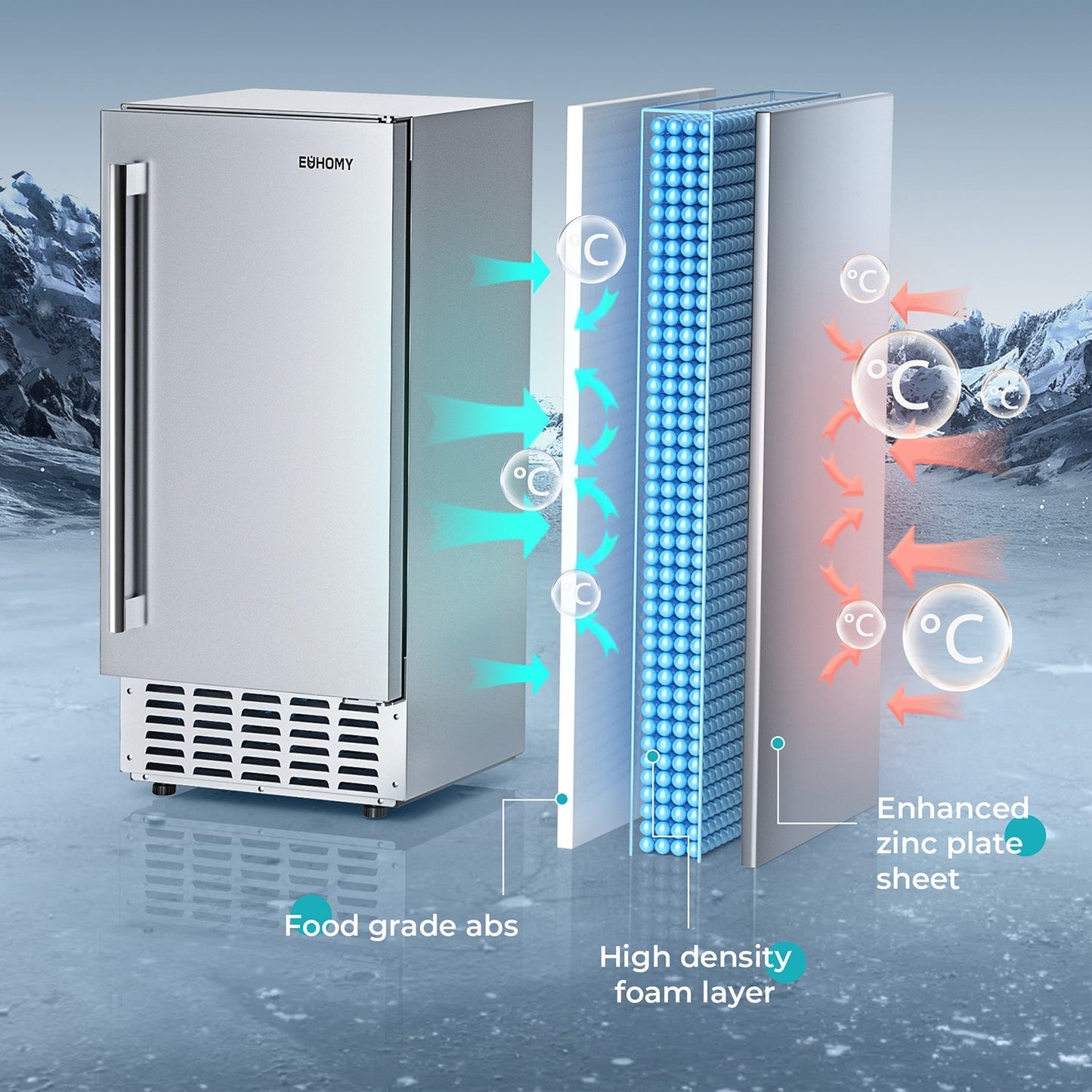 Euhomy Lyra S1 Nugget Commercial Ice Maker