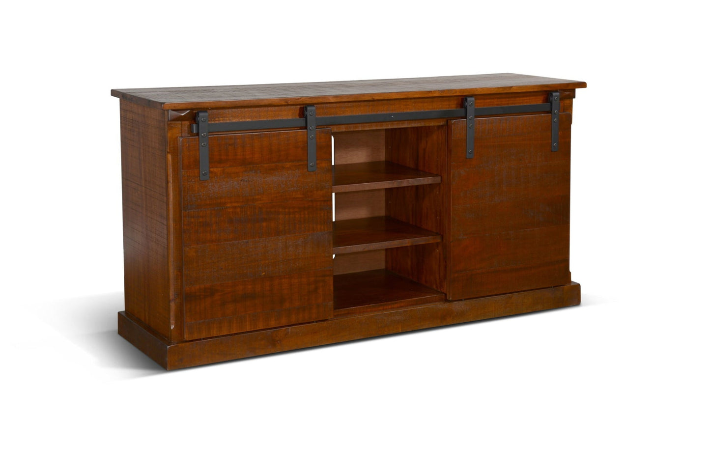Sunny Designs Santa Fe - TV Console With Barn Door - Dark Chocolate - 3577DC2