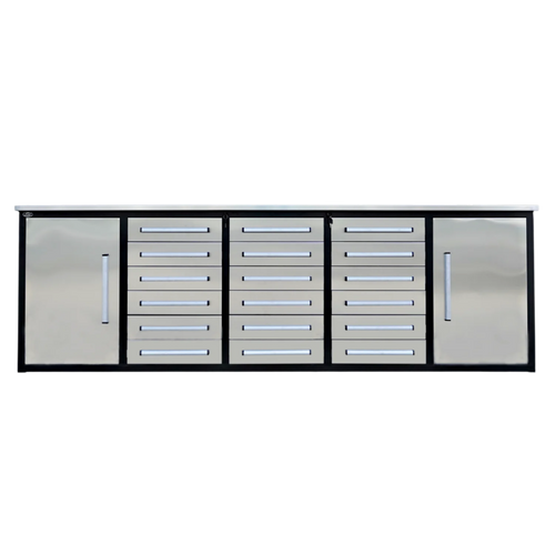 Chery Industrial [AS-IS] 10ft Storage Cabinet with Workbench (18 Drawers) - D_WW000182