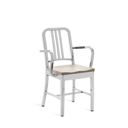 Emeco Navy Armchair With Wood Seat - 1104 A CHERRY