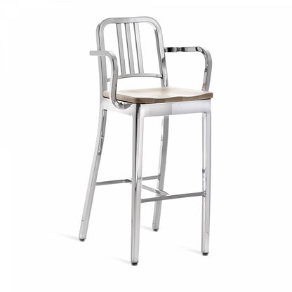 Emeco Navy Barstool With Arms - 1104 30 A CHERRY