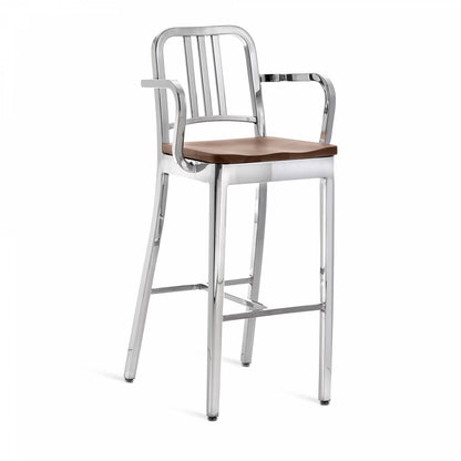 Emeco Navy Barstool With Arms - 1104 30 A CHERRY