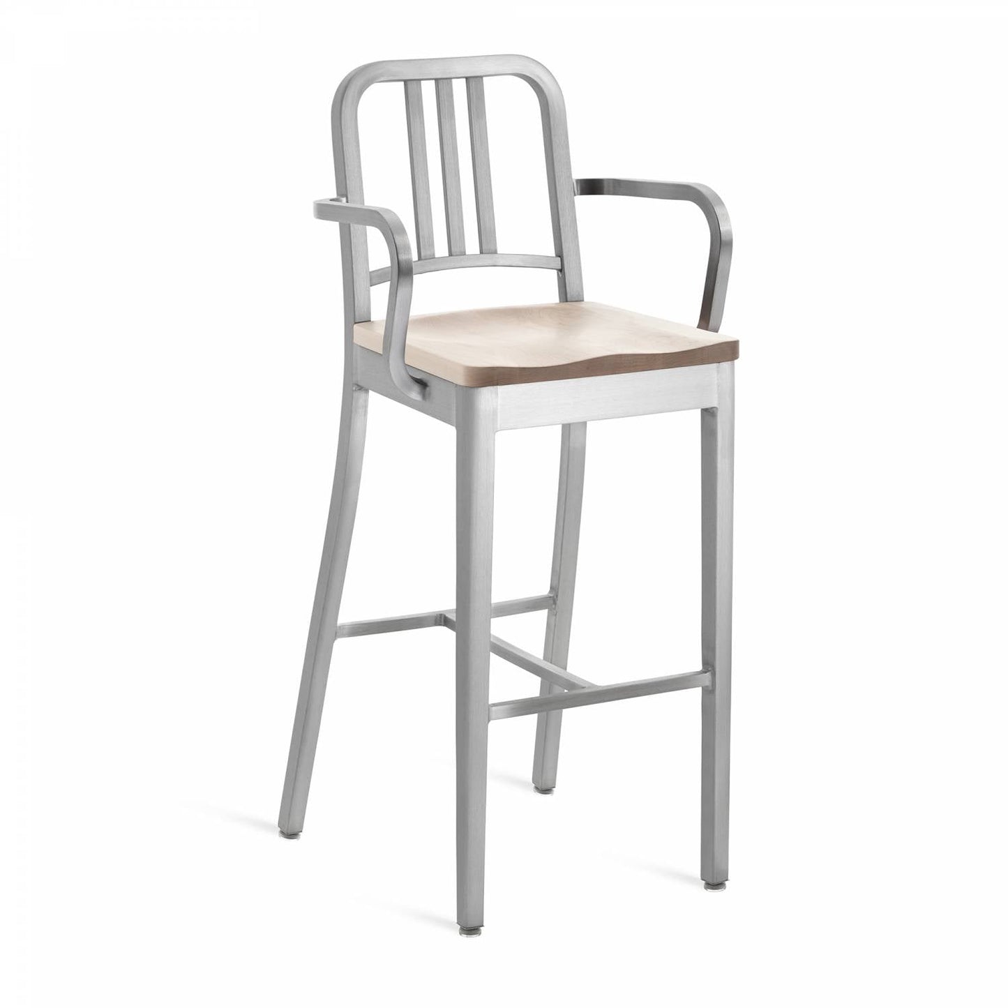 Emeco Navy Barstool With Arms - 1104 30 A CHERRY