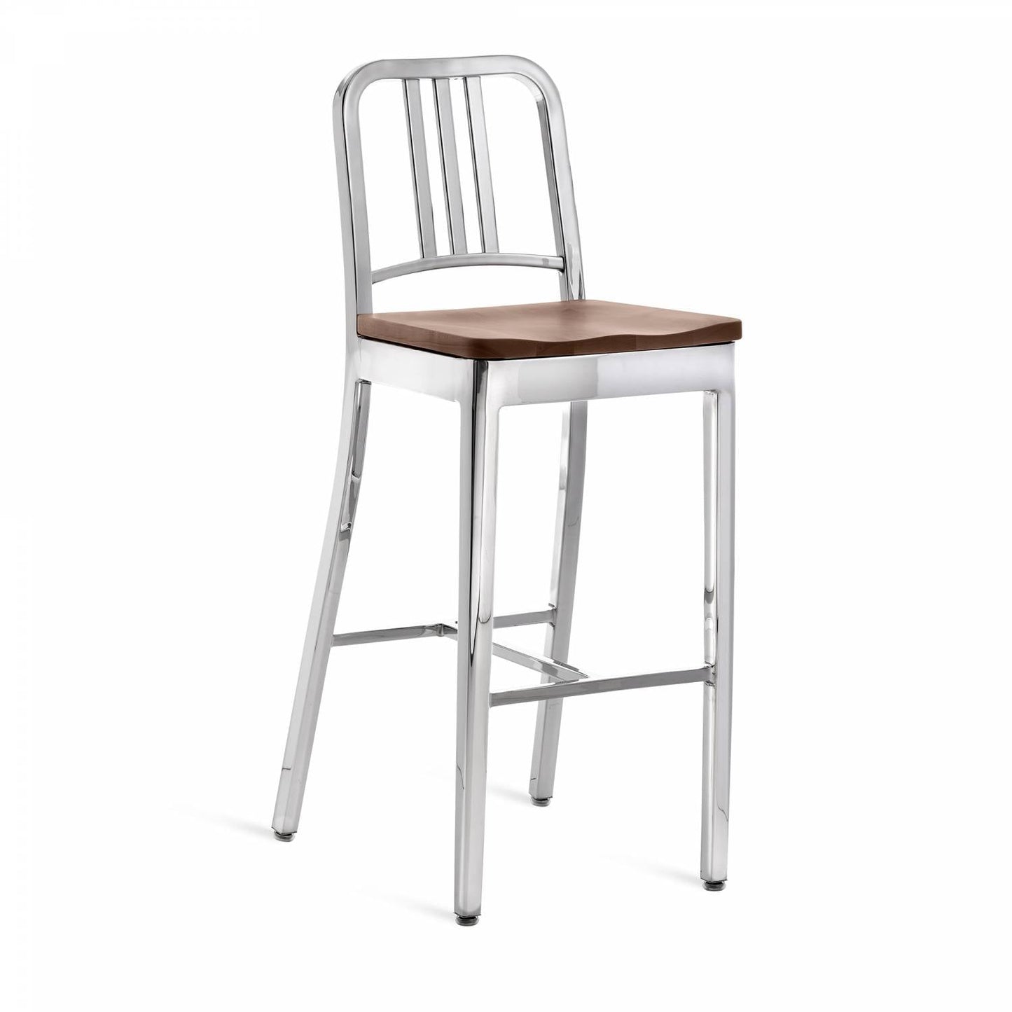 Emeco Navy Barstool With Wood Seat - 1104 30 CHERRY