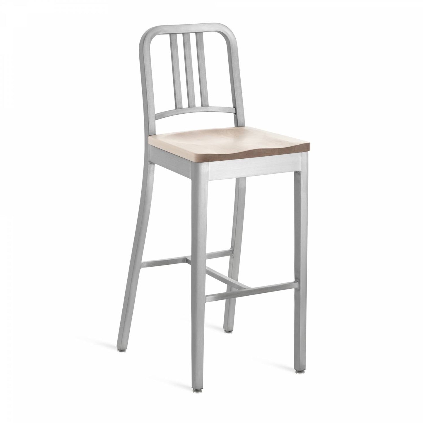 Emeco Navy Barstool With Wood Seat - 1104 30 CHERRY