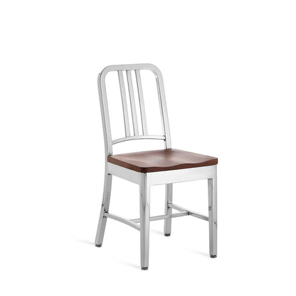Emeco Navy Side Chair With Wood Seat - 1104 CHERRY