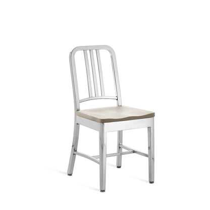 Emeco Navy Side Chair With Wood Seat - 1104 CHERRY