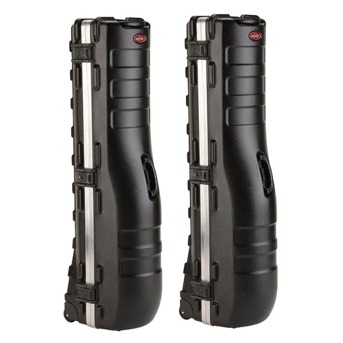 SKB Cases ATA Deluxe Hard Plastic Storage Wheeled Golf Bag Travel Case (2 Pack) - 111077
