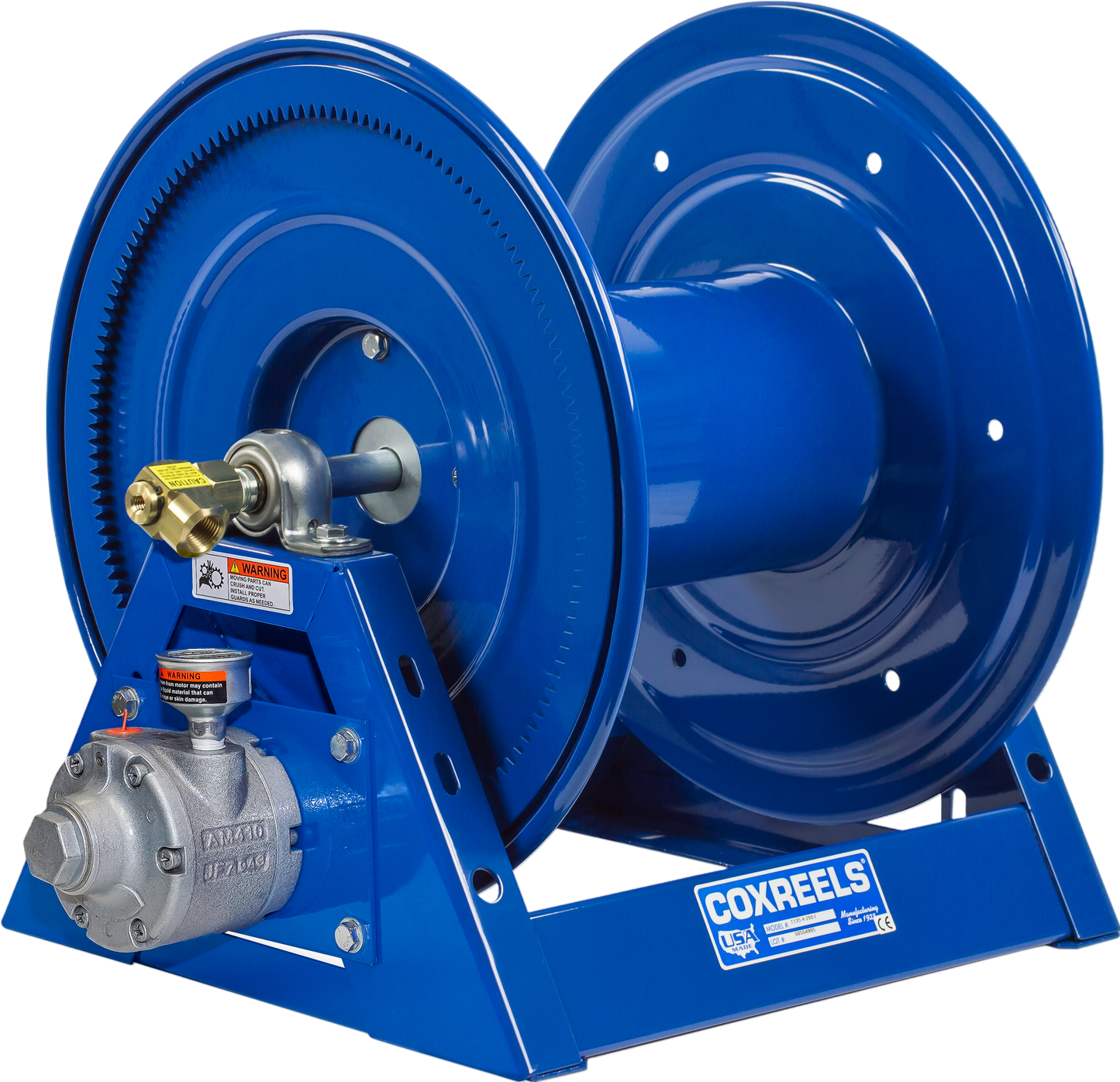 Coxreels  Motorized Hose Reel 1/2" x 200' Capacity with Air 4VANE Motor New - 1125-4-200-A
