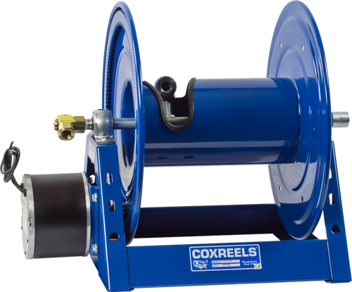 Coxreels  Motorized Hose Reel 1/2" x 100' Capacity with 12V DC 1/3 HP Reversible New - 1125-4-100-E