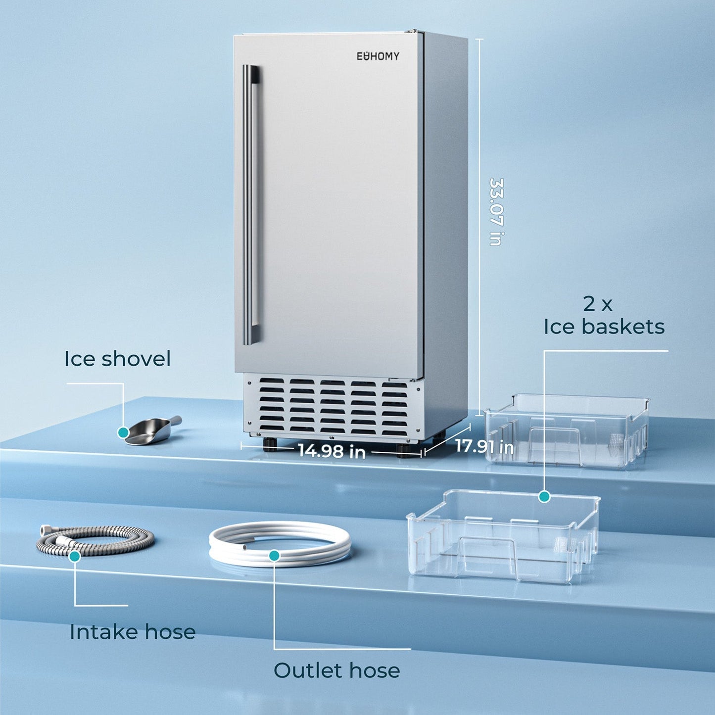 Euhomy Lyra S1 Nugget Commercial Ice Maker