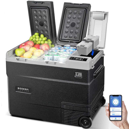 BODEGACOOLER 12 Volt Car Refrigerator Dual Zone Dual Doors 36QT - WD35