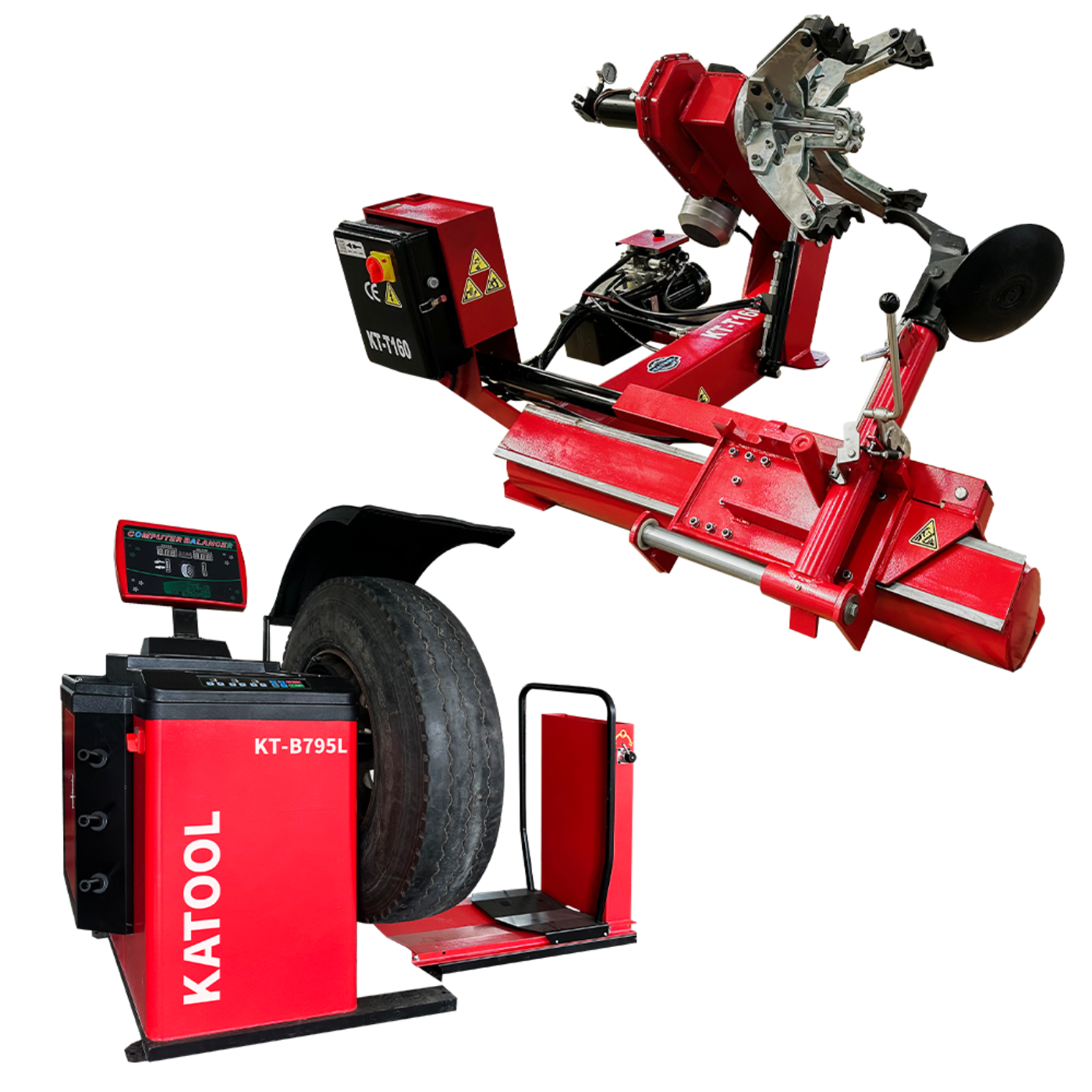 Katool Combo : Heavy Duty Truck Tire Changer Machine KT-T160 & Wheel Balancer KT - B795