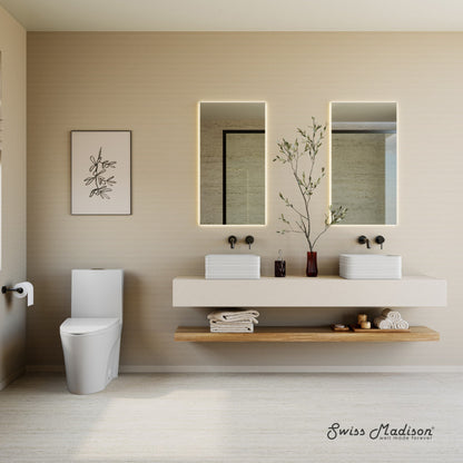 Swiss Madison St. Tropez One-Piece 10" Rough-in 1.1/1.6 GPF Dual Top Vortex Flush Elongated Toilet in Matte White - SM-1T0805MW