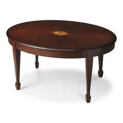 Butler Specialty Company Clayton Oval Wood Coffee Table, Dark Brown  - 1234024
