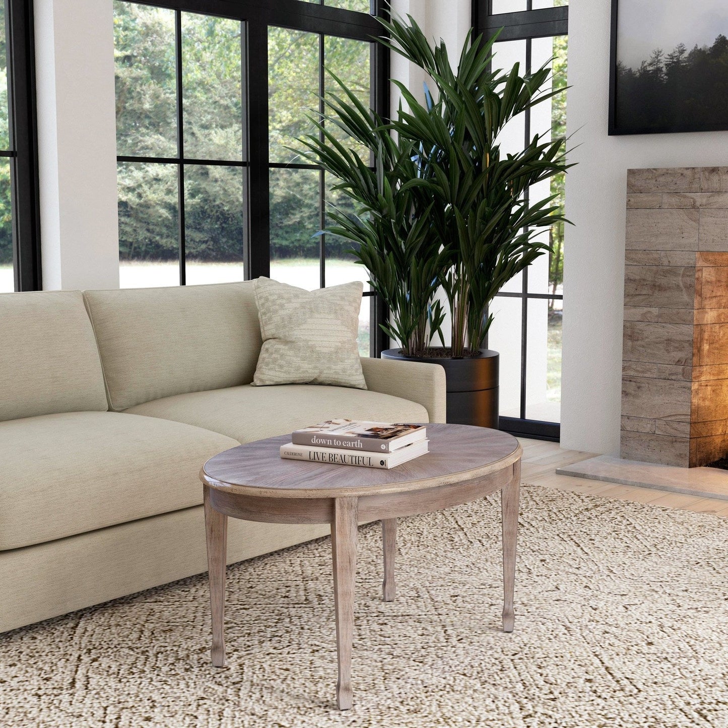 Butler Specialty Company Clayton Oval Wood Coffee Table, Natural Wood -  1234247
