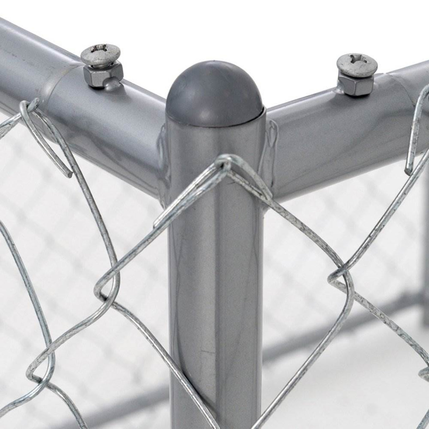 Lucky Dog 5 x 5 x 4 Foot Heavy Duty Outdoor Chain Link Dog Kennel (2 Pack) =- 125137